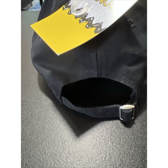 Peanuts Snoopy Baseball Cap Hat Black Chenille Patch Strap Back Cotton OS NEW - Picture 4 of 8